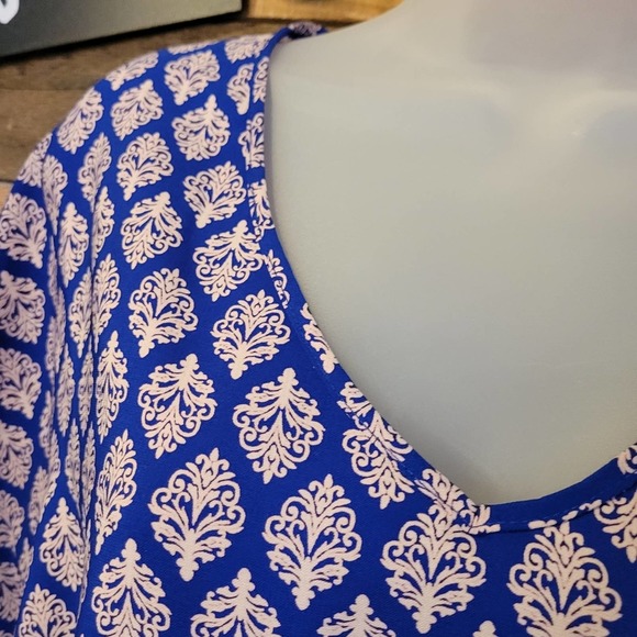 SALE-Pink Owl women's boho paisley style cinched waist dress size large - Picture 3 of 10